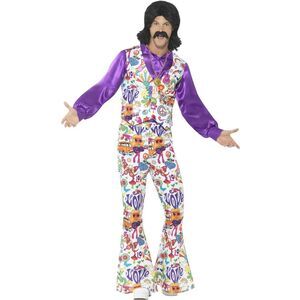 Smiffys Mens 60s Groovy Hippie Costume / Multicolored